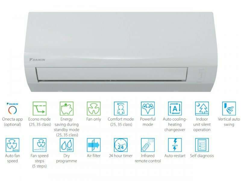 Daikin Sensira 12000BTU R32 FTXF35F / RXF35F 5Ετή Εγγύηση WIFI - Image 3