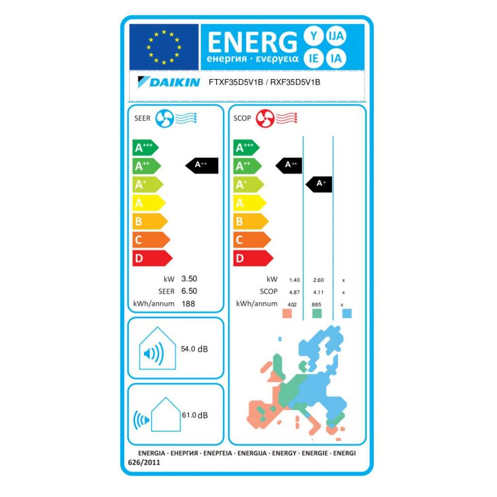 Daikin Sensira 12000BTU R32 FTXF35F / RXF35F 5Ετή Εγγύηση WIFI - Image 6